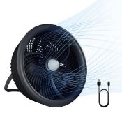 RRP £53.02 FLEXTAILGEAR 9600mAh Rechargeable Portable Fan with LED Light