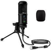 RRP £18.53 Veetop USB Microphone Metal Computer Condenser PC Mic