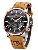RRP £43.51 BENYAR Mens Watches Quartz Chronograph Business Brand