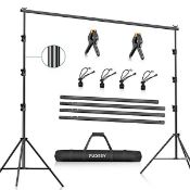 RRP £77.04 FUDESY Photo Video Studio 3 x 3M/10 x 10Ft Heavy Duty Adjustable Backdrop Stand