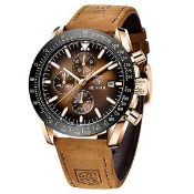 RRP £37.13 BY BENYAR Mens Watch Chronograph Watches Men Date Analog