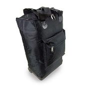 RRP £18.71 Wheeled Hand Luggage Cabin Bag Folding Flight Bag Shopping