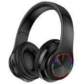 RRP £13.39 MUARRON Wireless bluetooth headphones-Colorful lights/Foldable/Large