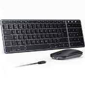 RRP £51.35 Bluetooth Rechargeable Keyboard and Mouse for Mac OS
