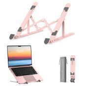 RRP £13.33 Portable Laptop Stand wi/Carry Bag - Klearlook 7-Level Adjustable Laptop Riser