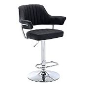 RRP £106.07 HNNHOME Modern Emper Padded Swivel Faux Leather Breakfast