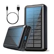 RRP £30.36 Portable Charger Solar Power Bank 30000mAh