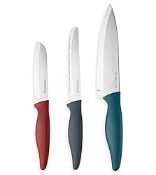 RRP £9.47 nuovva Sharp Kitchen Knife Set 3pcs Colour Kitchen