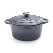 RRP £48.00 Cast Iron Pot with Lid Non-Stick Ovenproof Enamelled