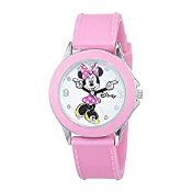 RRP £14.83 Disney Girls Analogue Classic Quartz Watch with Rubber Strap MN1442