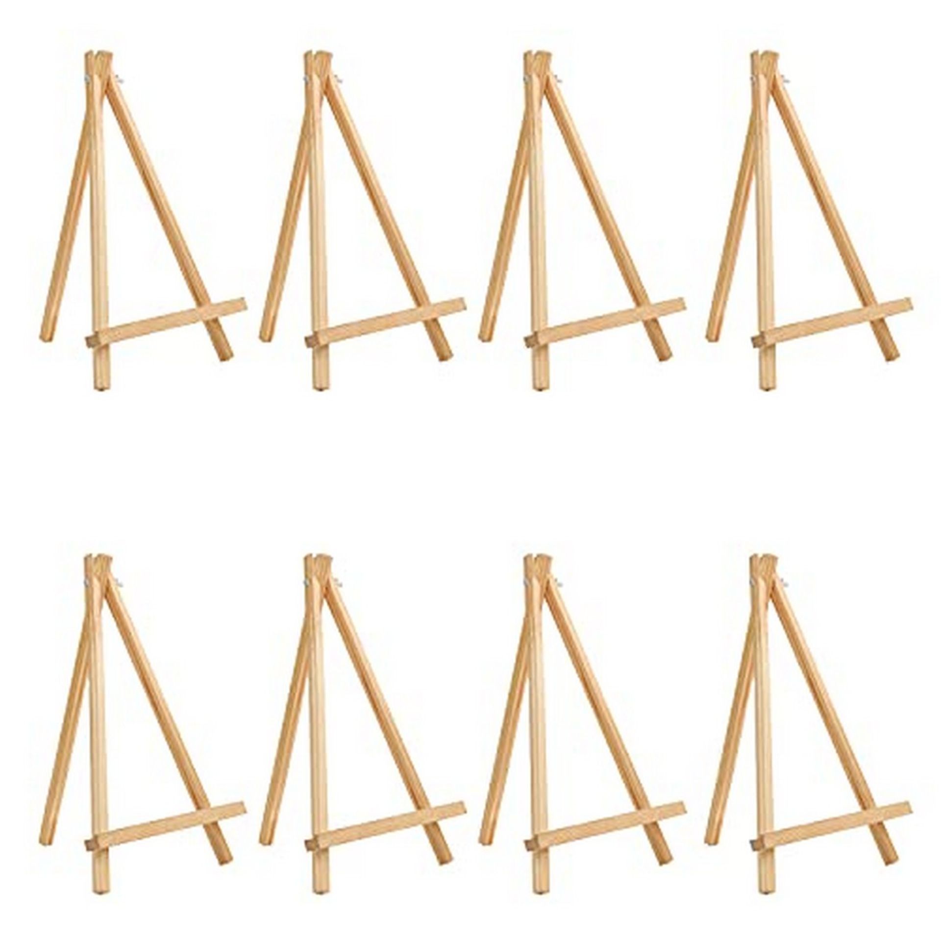 RRP £27.90 Belle Vous Wooden Tabletop Art Display Easel (8 Pack)