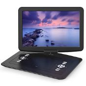 RRP £122.82 WONNIE 17" Large Portable DVD/CD Player with 6 Hrs 5000mAH Rechargeable Battery