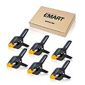 RRP £10.04 EMART Heavy Duty 6 Pack Muslin Spring Clamps