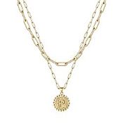 RRP £14.50 Minegreet Dainty Layered Initial Necklaces for Women