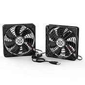 RRP £25.49 ELUTENG 120mm Fan USB Dual Fan 5V