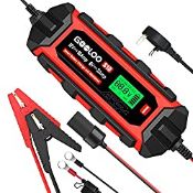 RRP £51.31 GOOLOO 4-Amp Car Battery Charger Automotive