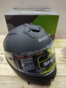 RRP £100.49 Shox Motorcycle Helmet Motorbike Crash Jet Racing Helmet