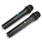 RRP £35.18 Dpofirs VHF Two Handheld Wireless Microphone