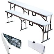 RRP £83.74 MQ Houseware 2-Pack 6ft Folding Bench Foldable Indoor