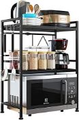 RRP £51.35 BQKOZFIN 3 Tiers Expandable Microwave Oven Rack