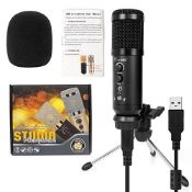 RRP £11.58 Kmise USB Metal Condenser Recording Microphone