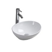 RRP £63.64 Countertop Wash Basin Ceramic Sink Bowl Gloss White