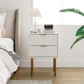 RRP £66.97 HEYZOEY White Bedside Table