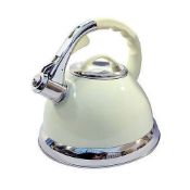 RRP £27.90 3.5L Stainless Steel Whistling Kettle with Silicone Handle (Cream)