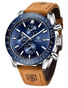 RRP £42.67 BENYAR Men's Watch Quartz Sports Chronograph Fashion