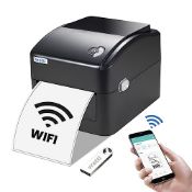 RRP £122.82 vretti Label Printer WIFI Thermal Label Printer 4x6 for Shipping Label