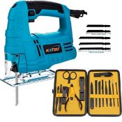 RRP £31.25 Electric Jigsaw KATSU 400W with 5 Blades and Small Gift