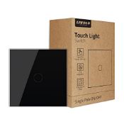 RRP £24.55 LIVOLO Touch Light Switch Black with LED Indicator