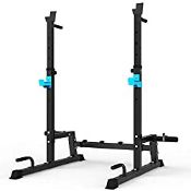 RRP £101.04 JX FITNESS Squat Rack Multi-Function Barbell Rack Height
