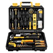 RRP £37.95 DEKO Tool Kit Set Box 100 Pieces Home Repair DIY Tools