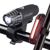 RRP £25.43 Cycleafer Bike Lights Set USB Rechargeable Powerful