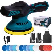 RRP £59.07 AQTZGOS Cordless Car Buffer Polisher with 2pcs 12V 2.0Ah Batteries and Charger