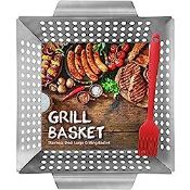 RRP £17.85 HomeMall Grill Basket for Meat & Vegetables