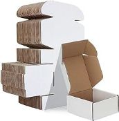 RRP £18.97 HORLIMER 50 Pack 4x4x2 Inch Small Cardboard Boxes for Posting (10.2x10.2x5.1cm)