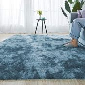 RRP £130.64 Blivener Luxury Shaggy Soft Area Rug Tie-Dyed Faux