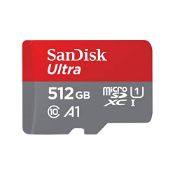 RRP £38.69 SanDisk Ultra 512GB microSDXC Memory Card + SD Adapter