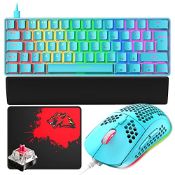 RRP £16.74 UK Layout 60% Mechanical Keyboard & RGB PC Gaming Mice