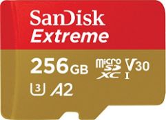 RRP £34.46 SanDisk 256GB Extreme microSDXC card + SD adapter + RescuePRO Deluxe