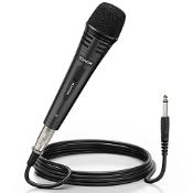 RRP £24.55 TONOR Dynamic Karaoke Microphone for Singing with 16.4ft XLR Cable