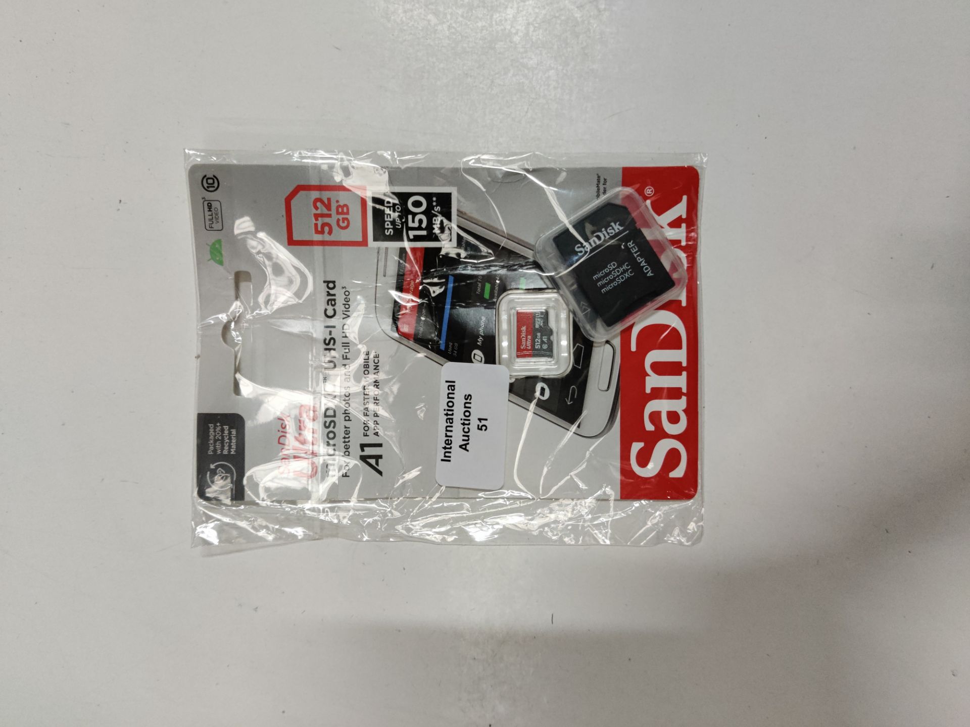 RRP £38.69 SanDisk Ultra 512GB microSDXC Memory Card + SD Adapter - Image 2 of 2