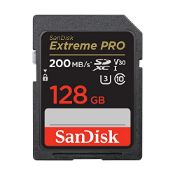 RRP £23.50 SanDisk 128GB Extreme PRO SDXC card + RescuePRO Deluxe