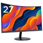 RRP £122.82 KOORUI 27-Inch Curved Computer Monitor- Full HD 1080P