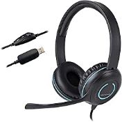 RRP £20.09 Cyber Acoustics USB Stereo Headset with Headphones