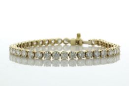 18ct Yellow Gold Tennis Diamond Bracelet 10.15 Carats - Valued By IDI £52,605.00 - Forty one