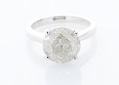18ct White Gold Single Stone Prong Set Diamond Ring 5.00 Carats - Valued By GIE £56,150.00 - A