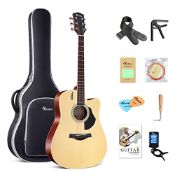 RRP £156.31 Rosen Acoustic Guitar 41 Inches 4/4 Solid Top Dreadnought